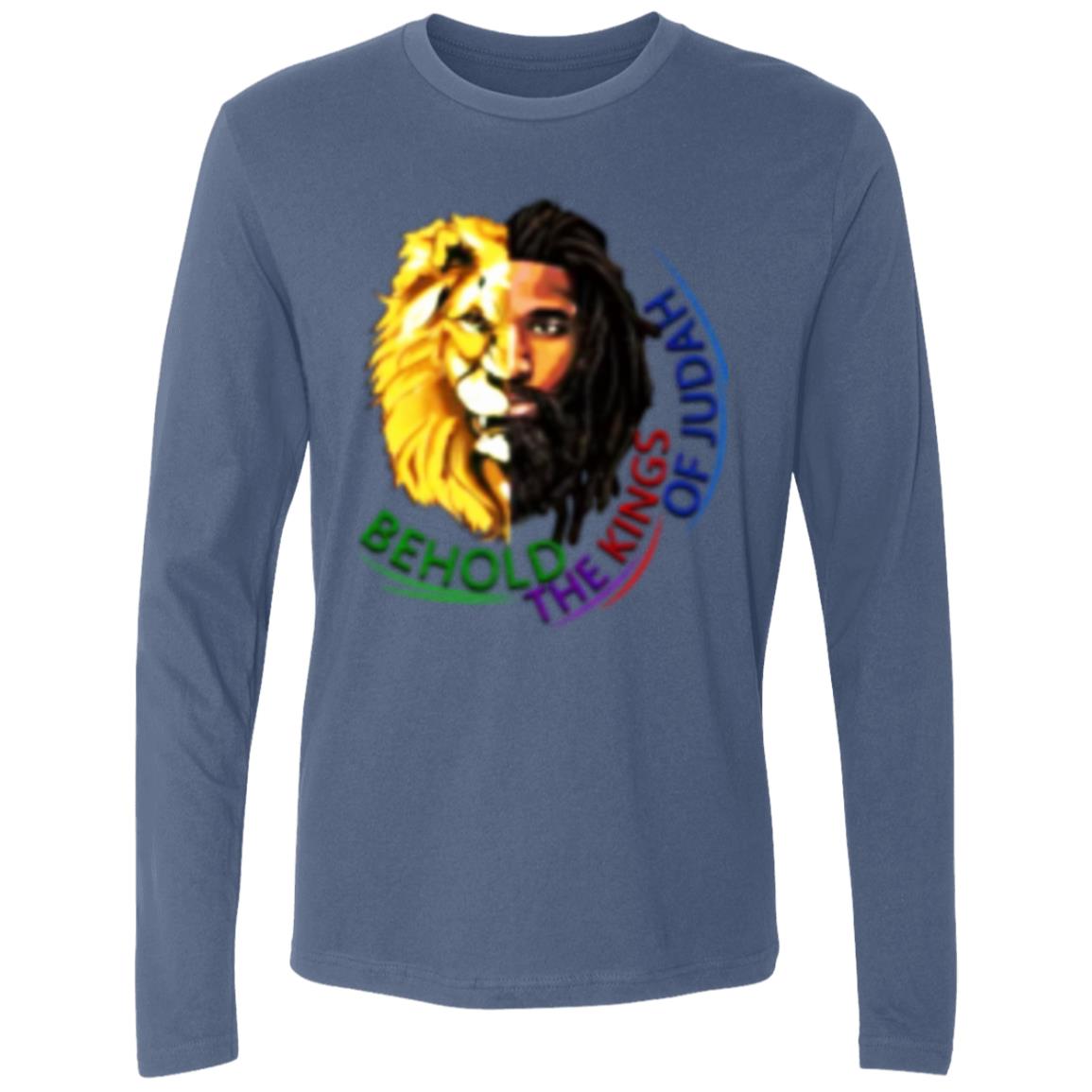 THE LION OF JUDAH NL3601 Men's Premium LS  Casual Tee's