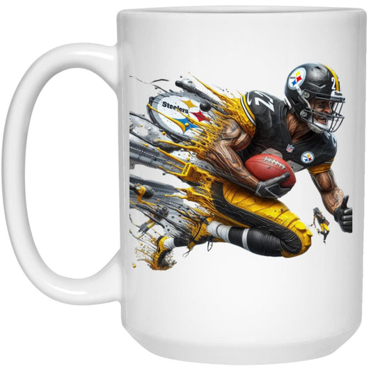 DALLAS FOOT BALL PLAYER WITH BALL 21504 15oz White Mug