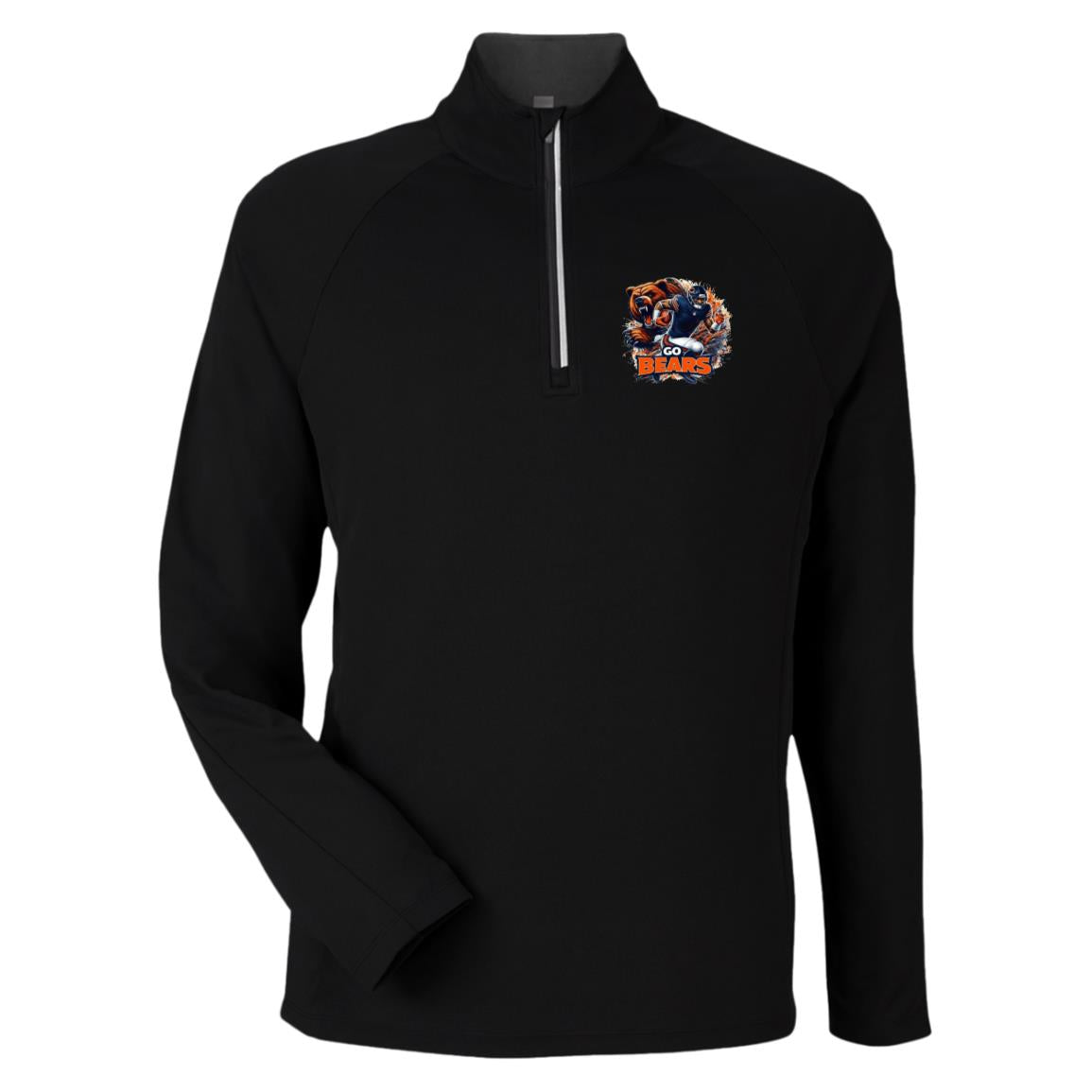 Chicago Bears Zipper Front Long Sleeve Sports (T-Shirts) CE418 Core 365 Mens Origin Pique Quarter Zip(T-Shirts)