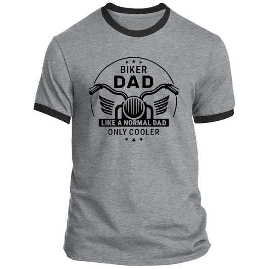 BIKER DAD TRANSPARENT CLOSEOUT - PC54R Ringer Tee