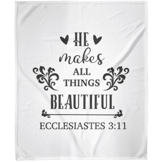 HE MAKES  ALL THINGS FLM Arctic Fleece Blanket 50x60