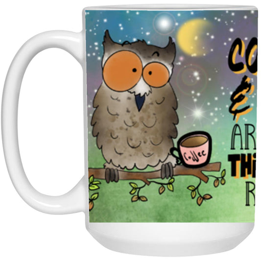 COZY FIRE AND COFFEE 21504 15 oz. White Mug