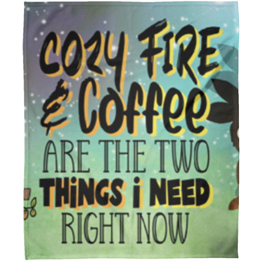 COZY FIRE & COFFEE FLM Arctic Fleece Blanket 50x60