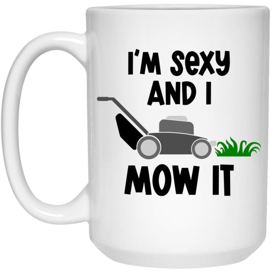 I MOW IT 21504 15 oz. White Mug