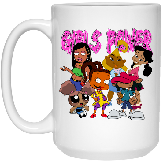 GIRLS POWER 21504 15 oz. White Mug