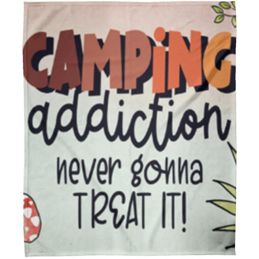 CAMPING ADDICTION FLM Arctic Fleece Blanket 50x60